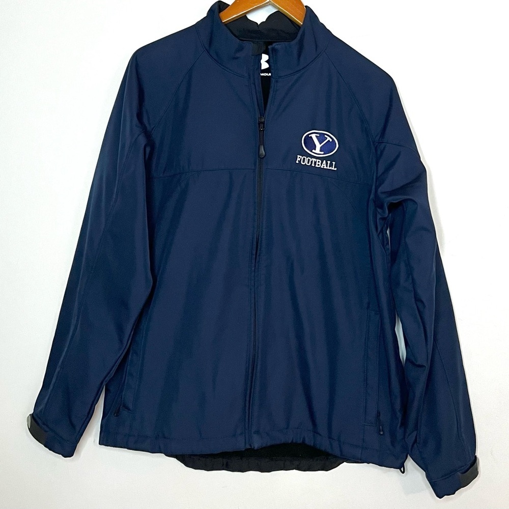 Under Armour Mens Brigham Young BYU Cougars Football Zip Jacket Sz M